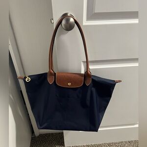 Longchamp Le Pilage Navy Large Tote